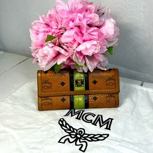 MCM tri-fold leather wallet
